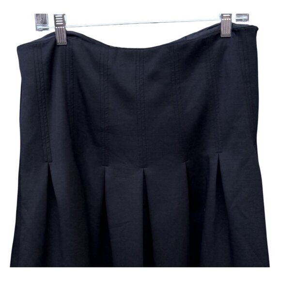 Asos Womens Black Pleated Midi Skirt Size 10 Polyester Blend Office Wear Casual - Picture 2 of 6